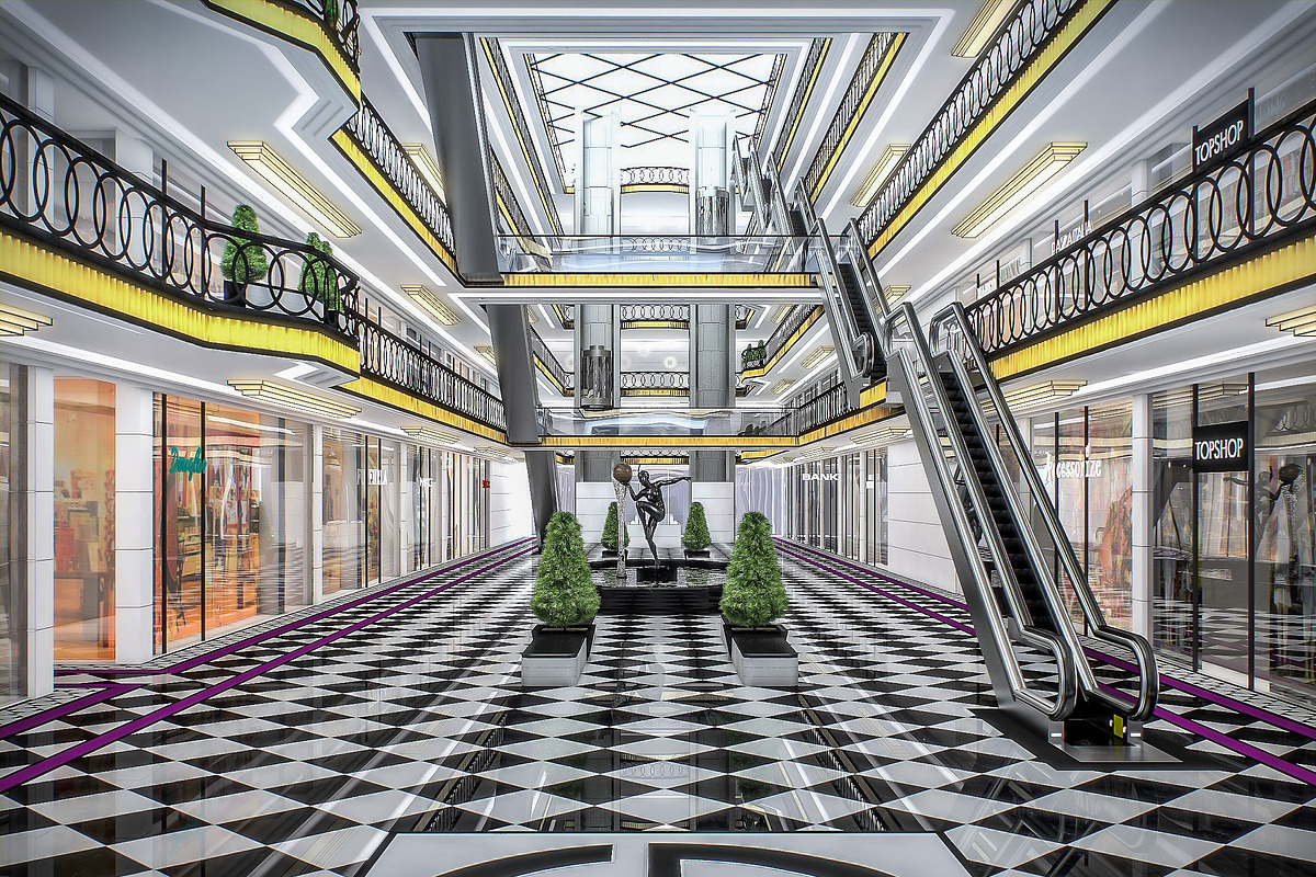 Shopping Mall interior, an Architecture 3D Model by 3DNUTS (Photo 3 of 15)