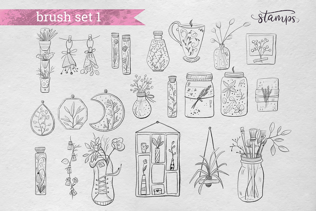 Cute Little Things for Procreate, a Brush Add-On by Gray Cat Graphics (Photo 4 of 10)