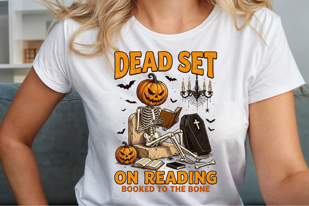 Spooky Bookish Halloween -Skeleton, a Work Illustration by Sublimation Artist (Photo 5 of 9)