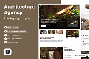 Architecture Agency Landing Page, a Landing Page Template by SLAB! Design