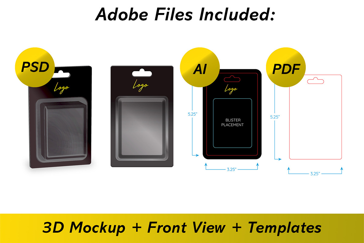 Blister Card Mockup + Template, a Packaging Mockup by Korner (Photo 5 of 11)