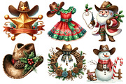 Christmas western clipart, an Illustration by Designworld (Thumbnail 3 of 6)