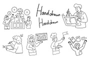 work people hand drawn set, a Person Illustration by foxndeer (Thumbnail 3 of 4)