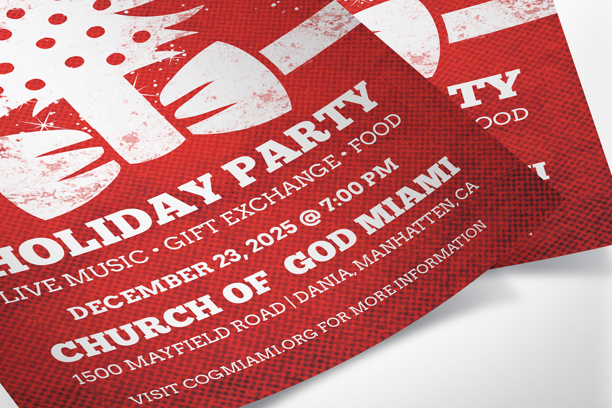 Christmas Party Flyer Template, a Flyer Template by Four C Graphic (Photo 10 of 10)