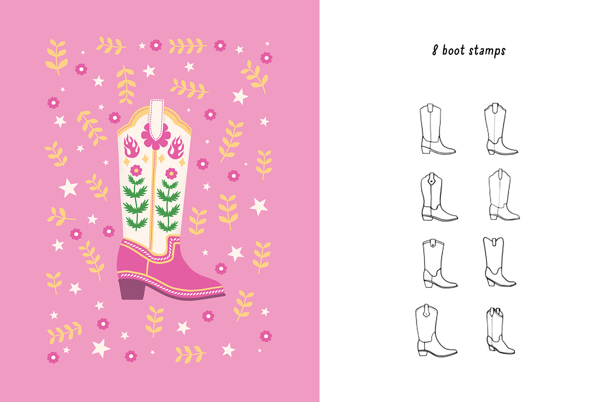 Cowgirl Set: 100 Procreate Brushes, a Brush Add-On by Pencil Twist (Photo 3 of 11)