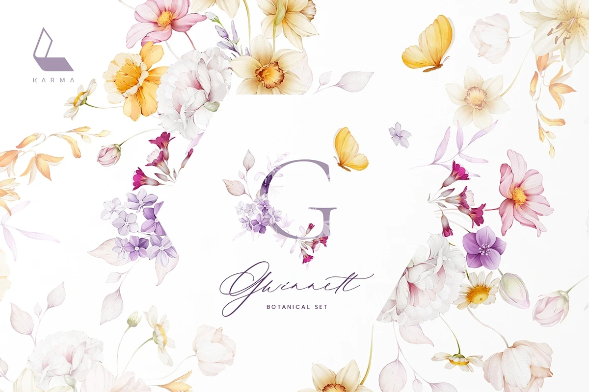 1K+ Belle Watercolor Floral Bundle, an Illustration by Karma (Photo 18 of 54)