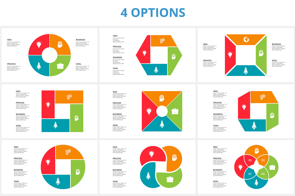 Cycle animated infographics