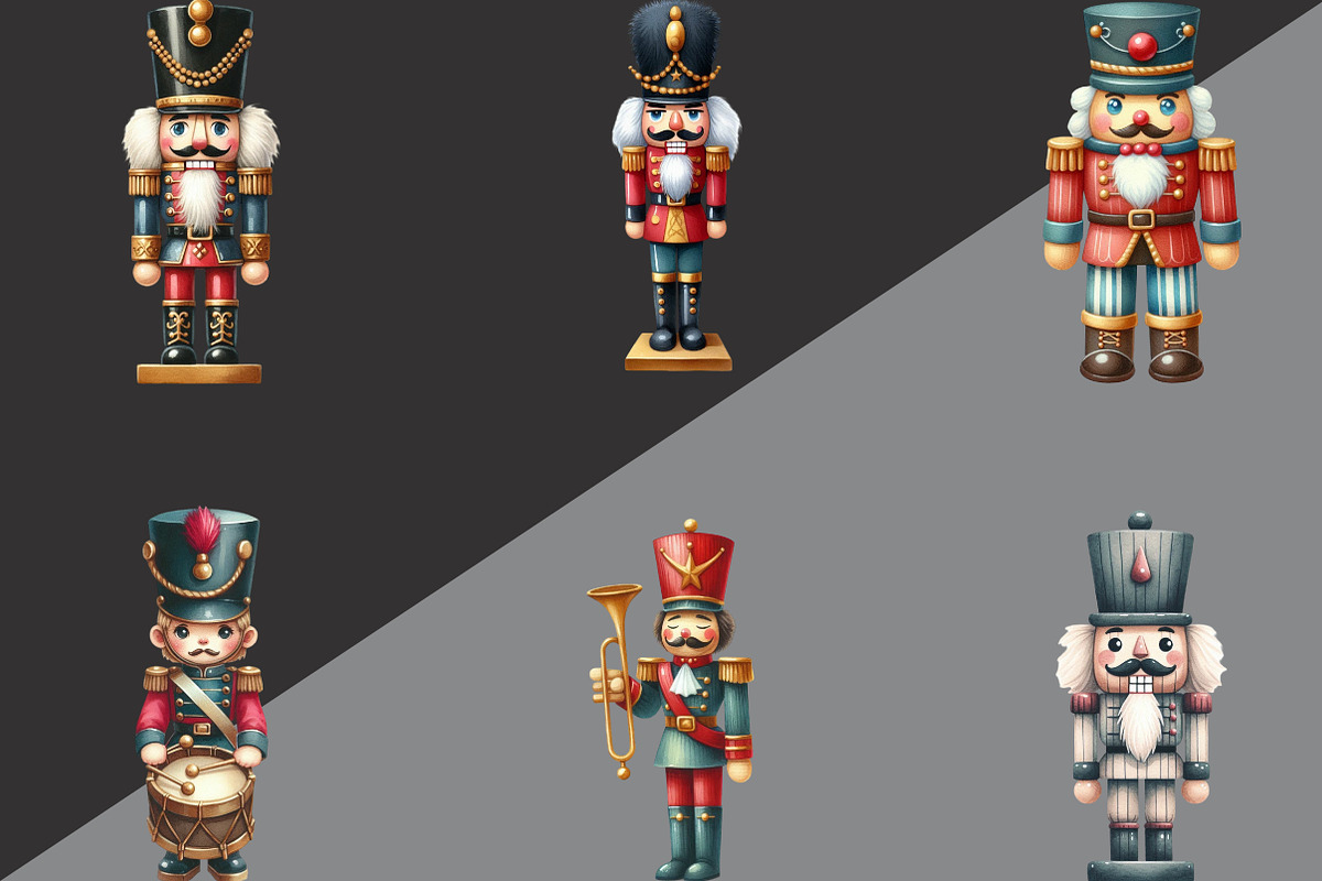Christmas Nutcracker Clipart, an Illustration by Black Bird Studio (Photo 2 of 6)