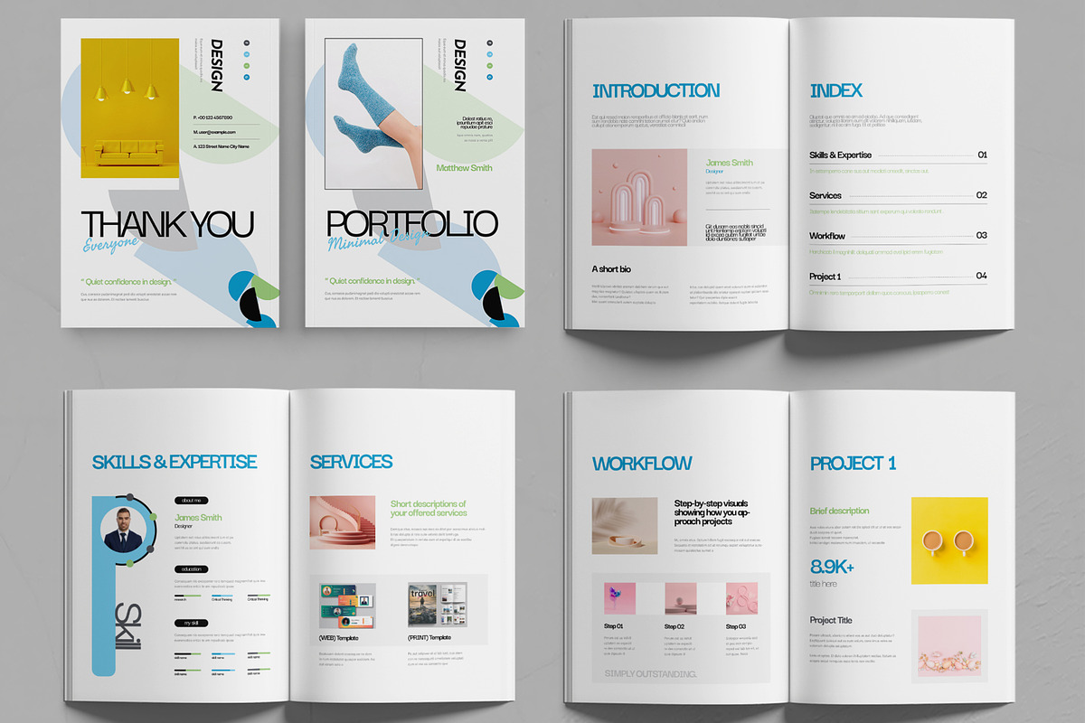 Clean and Modern Portfolio Layout preview 2