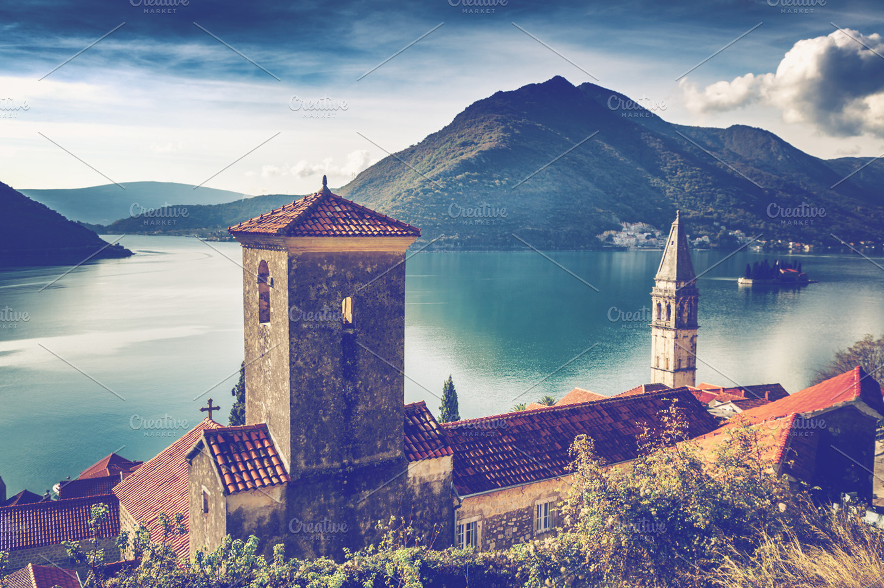 Perast city montenegro stock photo containing perast and town, a Holiday Photo by Olezzo