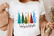 Merry Bright Watercolor Trees PNG, a Seasonal Illustration by CrexoraLab (Thumbnail 4 of 4)