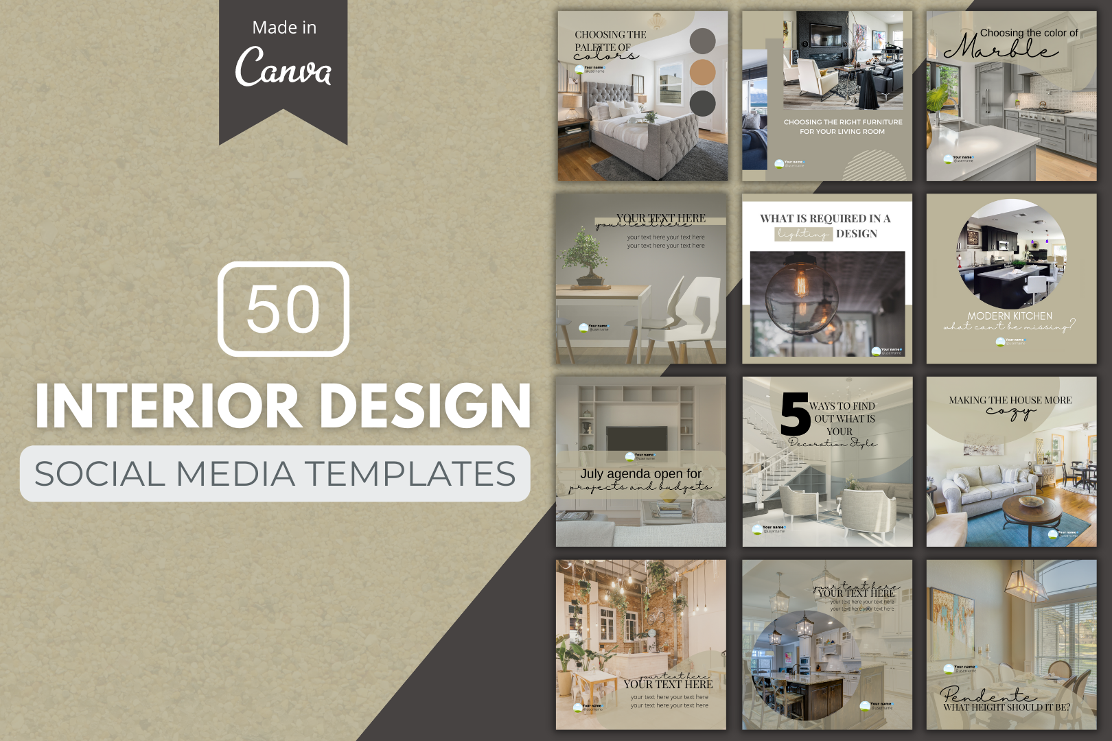 Interior Design Canva Templates