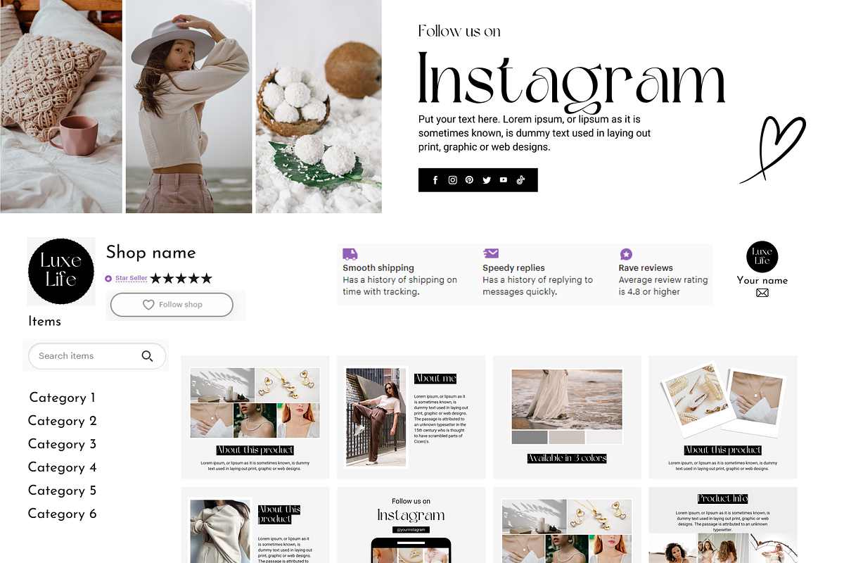 Elegant Etsy Shop Bundle, a Branding & Logo Template by SunshineStudioBoutique (Photo 10 of 10)