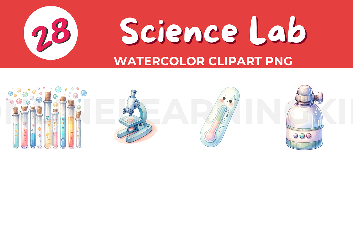 Science Lab Equipment Clip Art, a Technology Illustration by John_Walker (Photo 1 of 3)