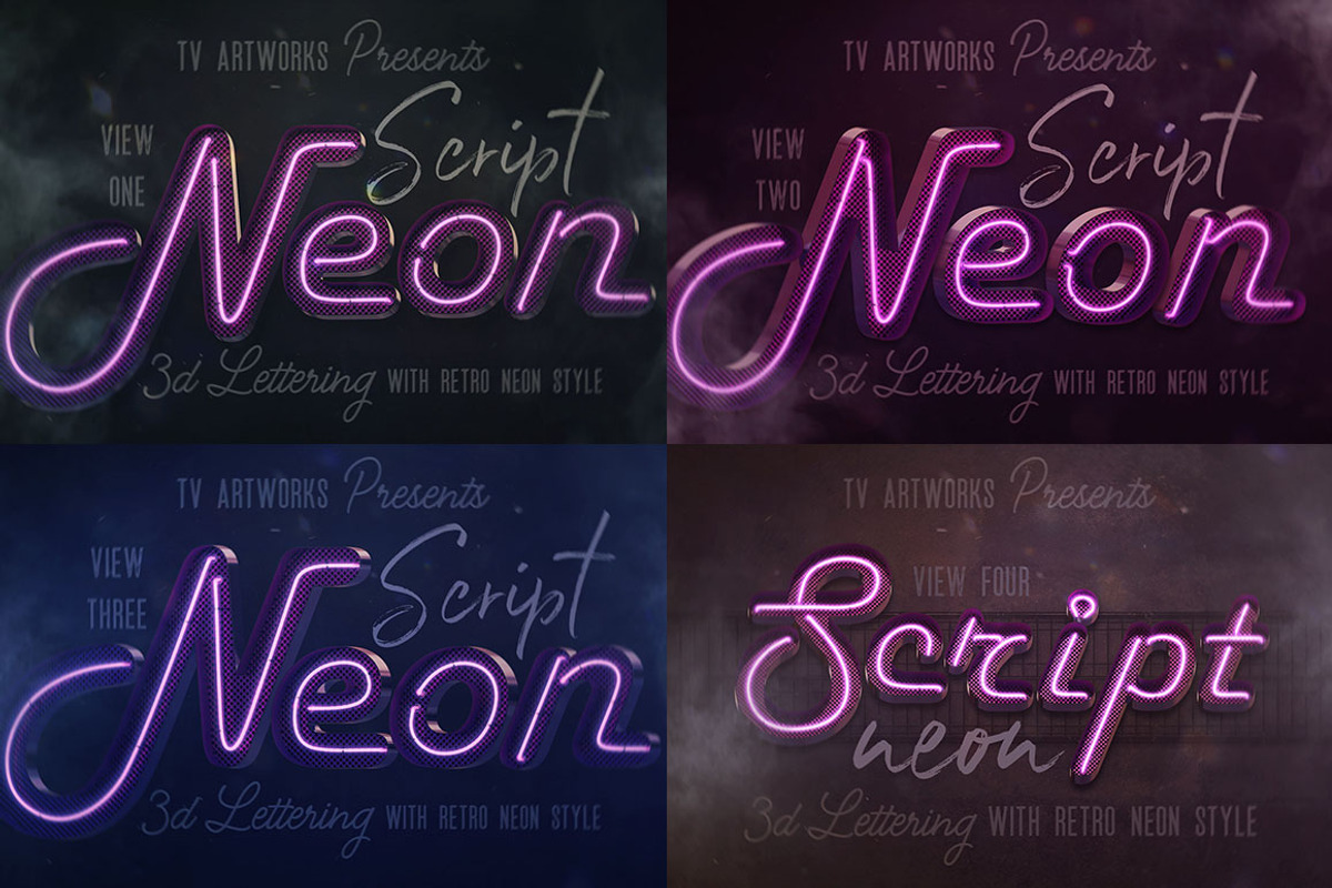 SALE Neon Lettering Super Bundle, a Graphic by TVartworks (Photo 22 of 27)