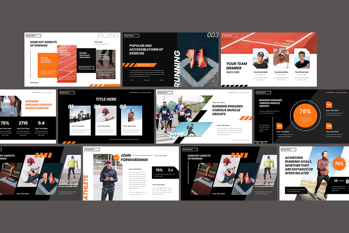 Running Athlete Sport Google Slides, a Presentation Template by Robs Daily Design (Photo 3 of 10)