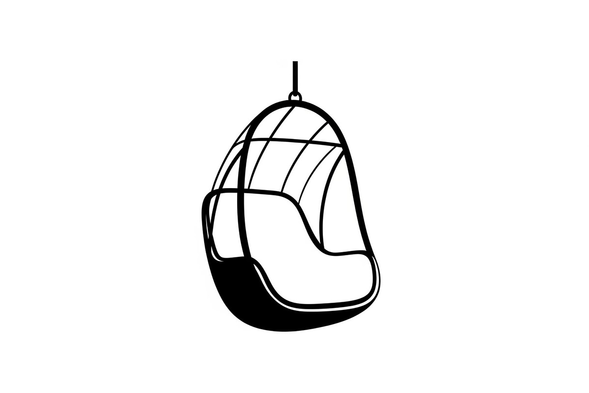 Hanging Egg Chair Silhouette Bundle, an Illustration by Designer_Momina (Photo 4 of 51)