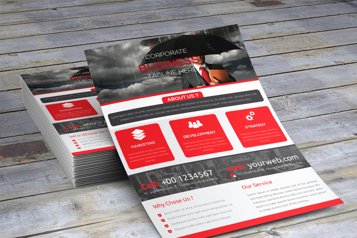 Corporate Flyer, a Flyer Template by themexriver (Photo 1 of 2)