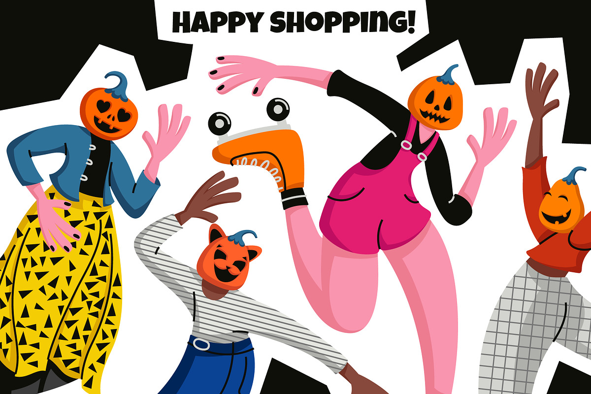 Halloween Characters & Gift Cards, a Seasonal Illustration by Panna Limon Store (Photo 9 of 9)