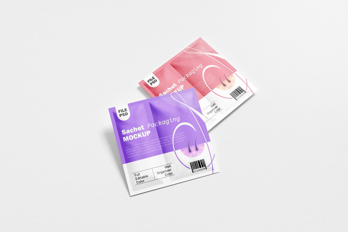 Sachet Packaging Mockup, a Packaging Mockup by Graphic Deal (Photo 3 of 7)