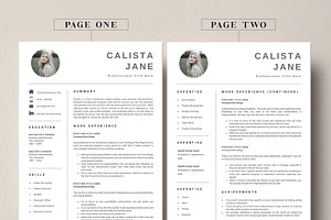 Word Resume Template 2 Pages