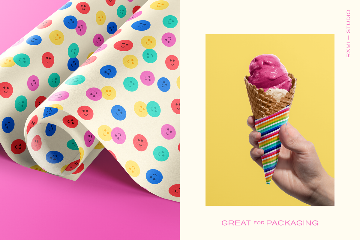 Rainbows & Smiles Pattern Collection, a Pattern Graphic by Rxmi Studio (Photo 3 of 10)