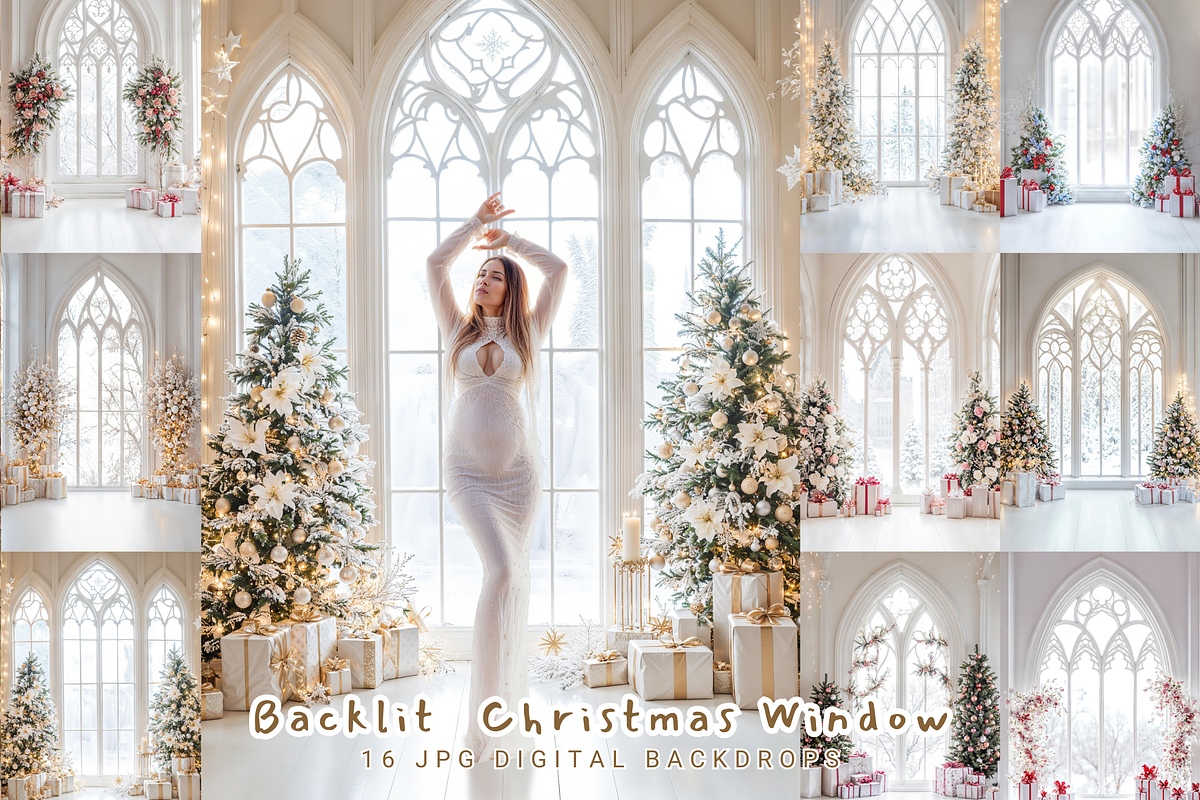Backlit Christmas Window Backdrop, a Background Photo by Winwin Design Art (Photo 1 of 8)