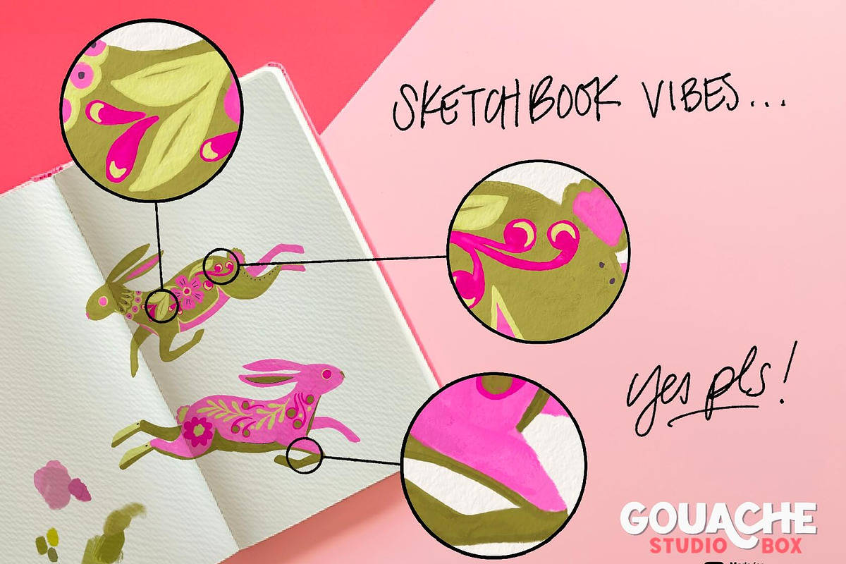 Gouache Studio Box Procreate Brushes, a Brushes & More by The Pigeon Letters (Photo 7 of 10)