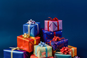 86 Gift boxes with ribbons and bows, a Holiday Photo by Handmadefont (Thumbnail 21 of 90)
