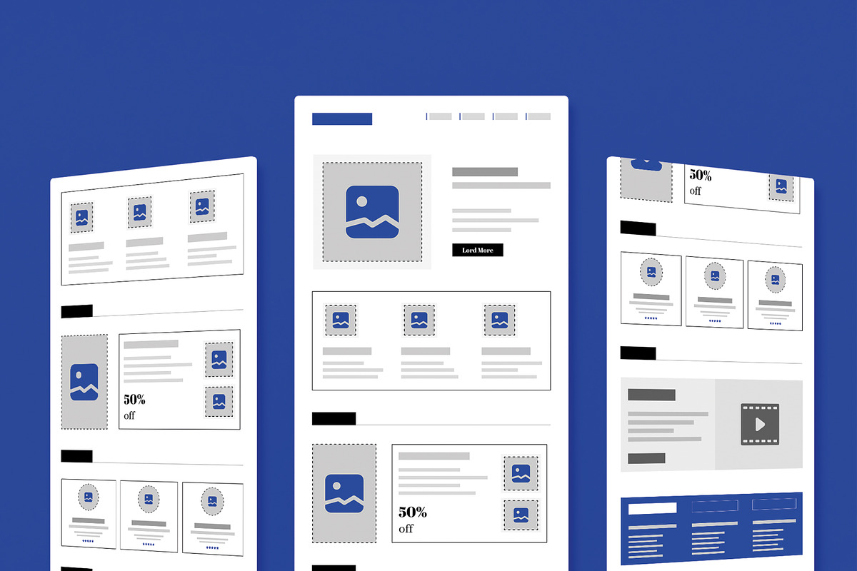Web Wireframe for UXUI Projects, a Wireframe Template by MightyDesign (Photo 1 of 9)