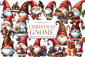 Christmas  Gnome Clipart Bundle, an Illustration by Designworld