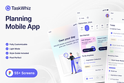 TaskWhiz Planning App UI Kit, an UI Kit Template by floxui (Thumbnail 1 of 9)