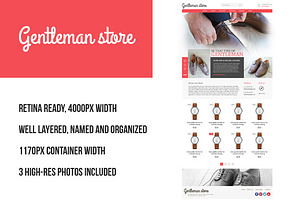 Gentleman Store PSD retina-ready