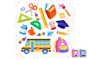 Set of Back-to-School Elements, an Object Illustration by MISS CHATZ (Thumbnail 2 of 3)