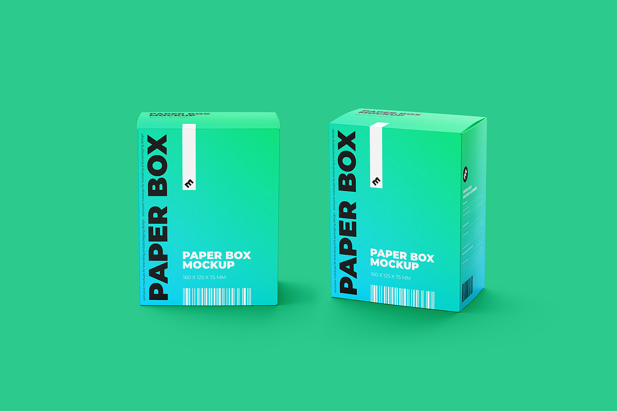 Paper Box Mockup 160x125x75, a Packaging Mockup by easymock (Photo 10 of 11)