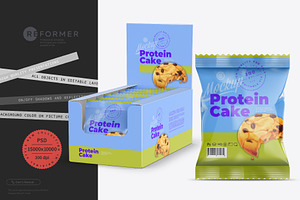 Display Box With Snack Bars Mockup