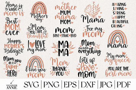Mothers Day SVG Quote Bundle