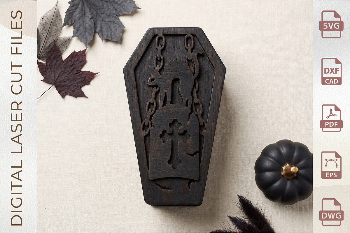 Halloween Coffin Box Bundle, an Object Graphic by WoodoraCut (Photo 10 of 10)