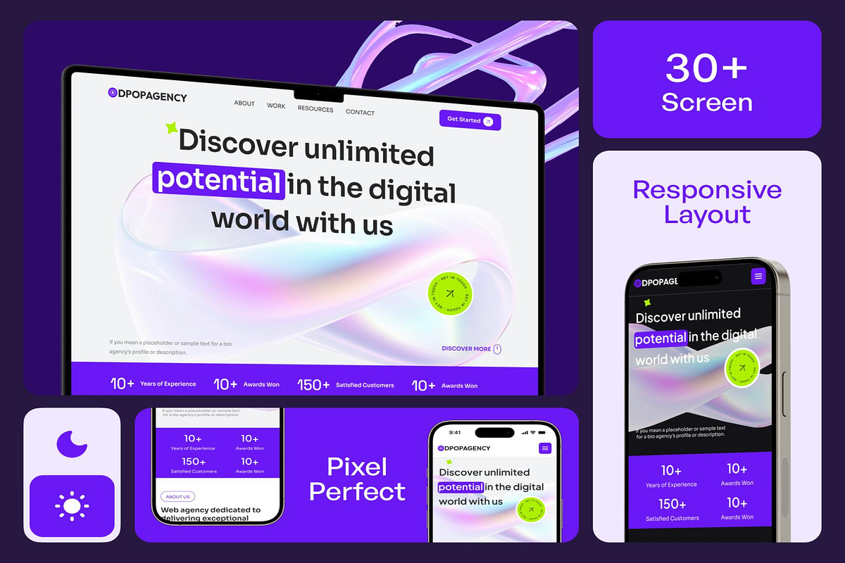 Dpopagency - Website Agency UI KIT, an UI Kit Template by Lumina_ui_ux202 (Photo 2 of 7)