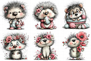 Whimsical Easter Hedgehog Clipart, an Illustration by Daily.Designs (Thumbnail 5 of 8)