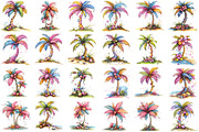 Whimsical Summer Palm Tree Clipart, an Illustration by designcity5 (Thumbnail 2 of 5)