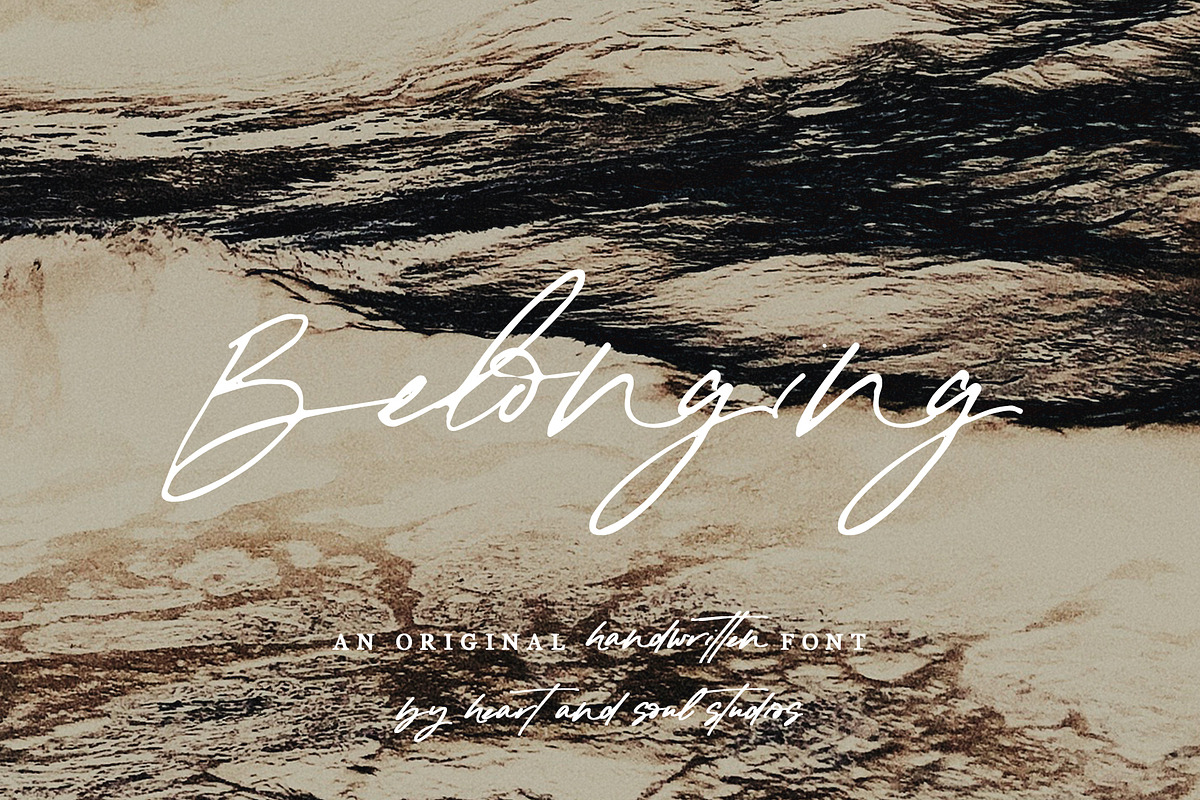 belonging | a handwritten font, a Script Font by Heart + Soul Studios (Photo 12 of 12)