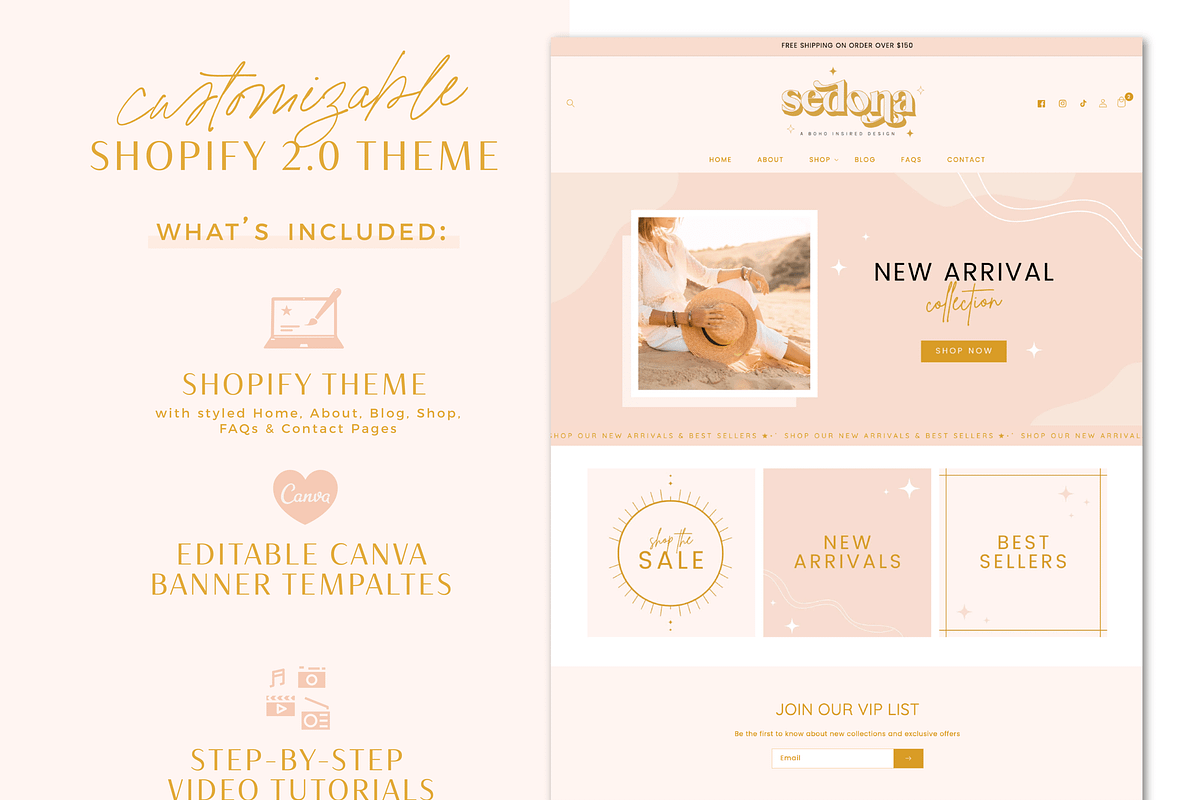 Boho Shopify Theme, a Shopify Template by Macarons and Mimosas (Photo 3 of 10)