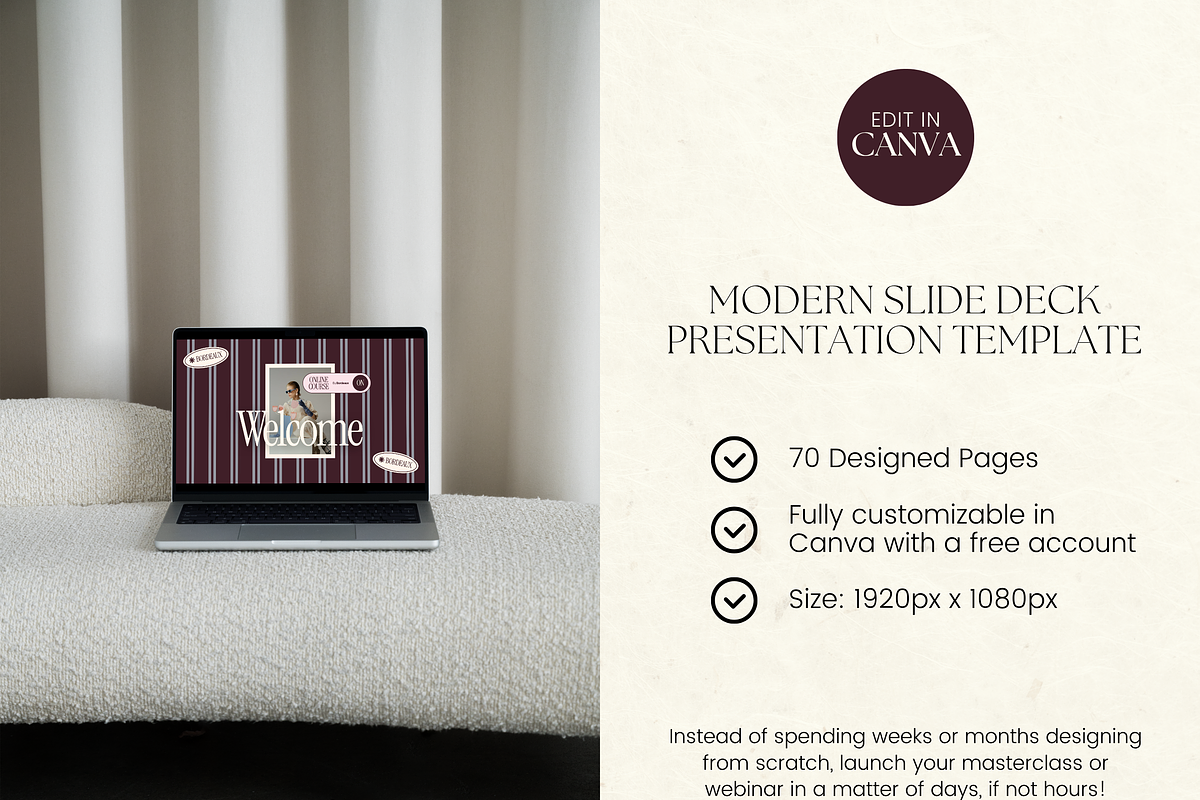 Slide Deck Masterclass Webinar, a Presentation Template by Branding Babe Co. (Photo 2 of 10)