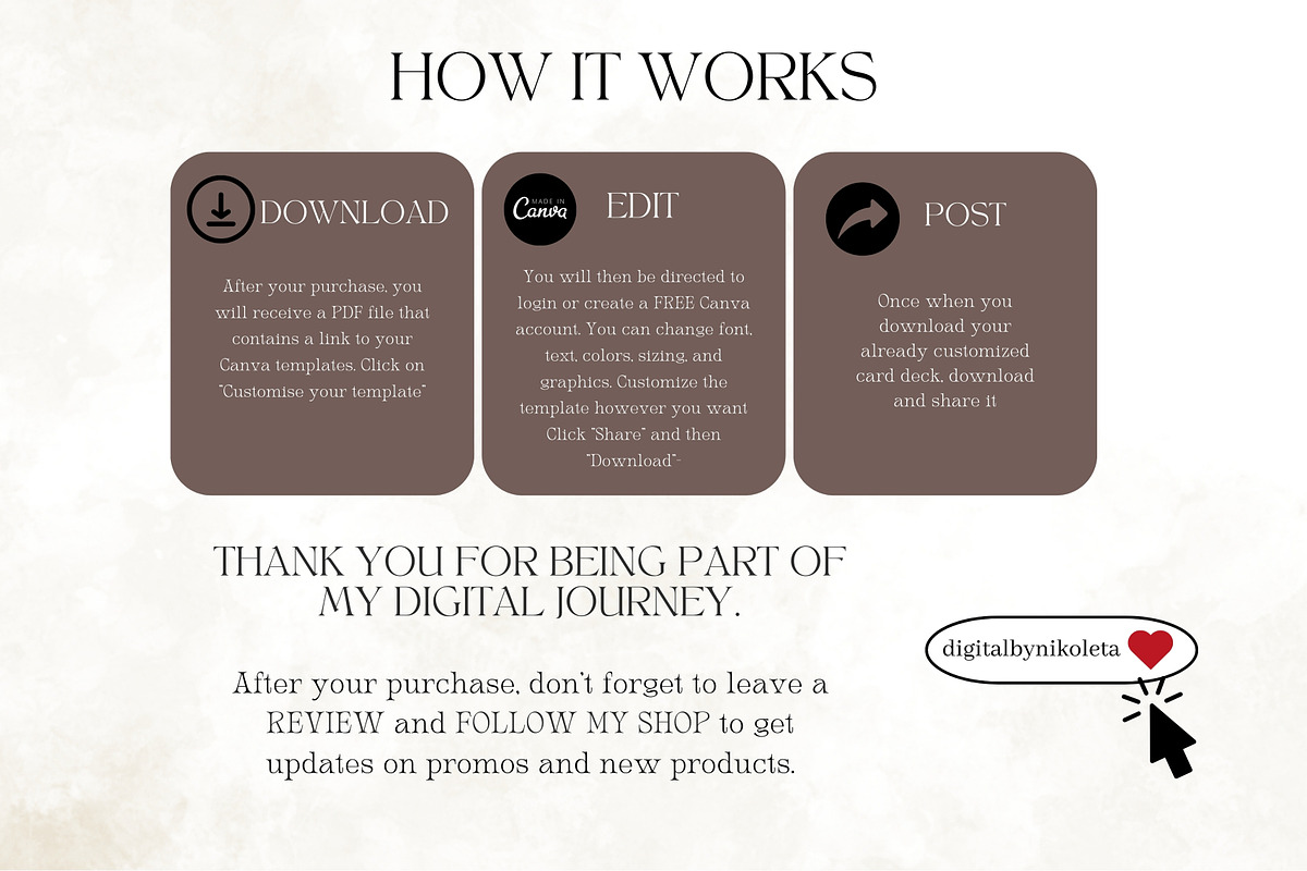 240 Editable Card Deck Template, a Design Template by Digital By Nikoleta (Photo 8 of 9)