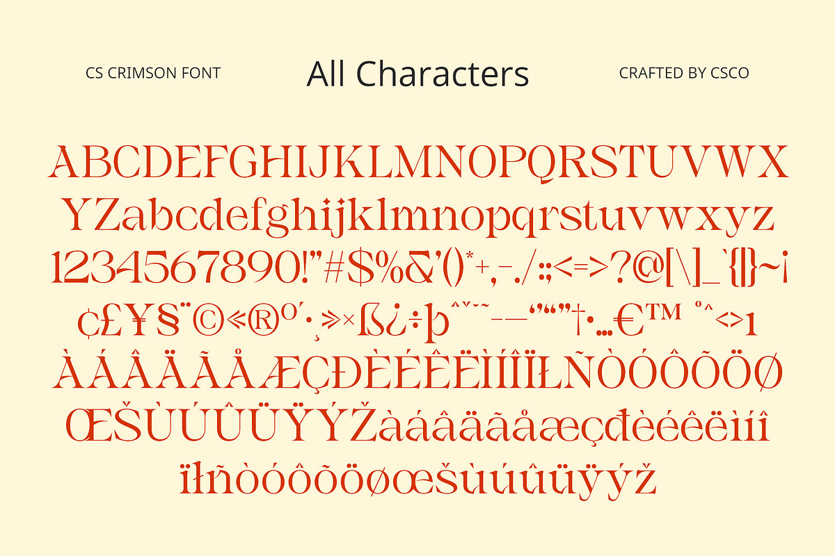 CS Crimson – Classic Font, a Serif Font by Craft Supply Co. (Photo 8 of 8)