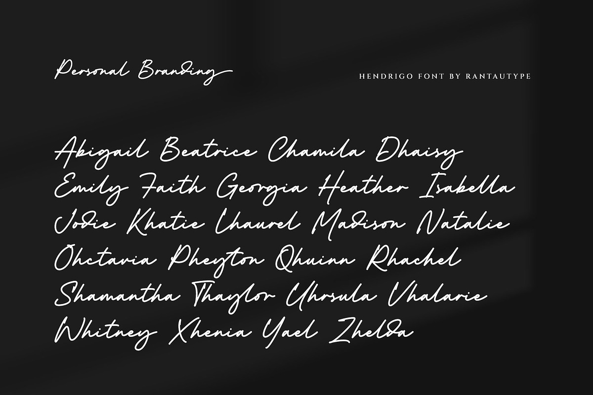 Hendrigo Bold Signature Font, a Handwritten Font by RantautypeStudio (Photo 14 of 17)