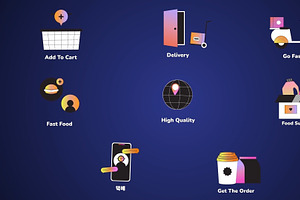 Delivery Service Icons for DaVinci, a Templates & Theme by 2dfx