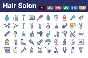 Hair Salon Vector Icon | AI | SVG, a Solid Icon by Vector Portal