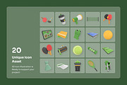 Courtix - Tennis 3D Icon Pack, a Sport Illustration by twinstd (Thumbnail 6 of 6)